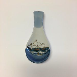 Spoon Rest Wall Hanging Otagiri Nautical Seascape Fishing Beach Lighthouse Ocean